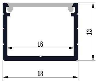 Al profil PN1605 18-13x2000mm