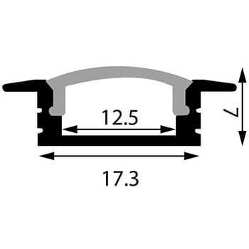 Al profil PV1204 25-7x2000mm